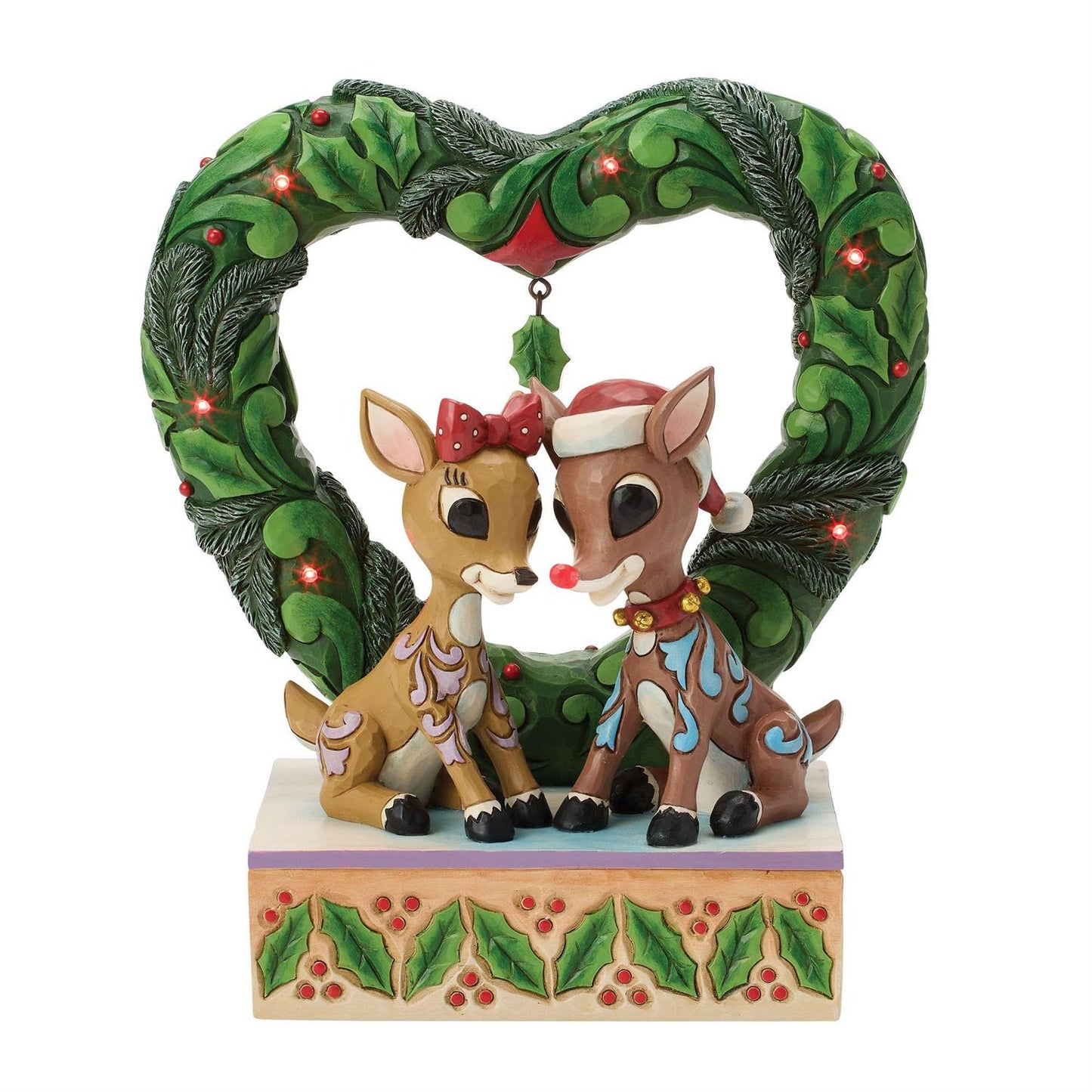 Rudolph & Clarice Heart Wreathe