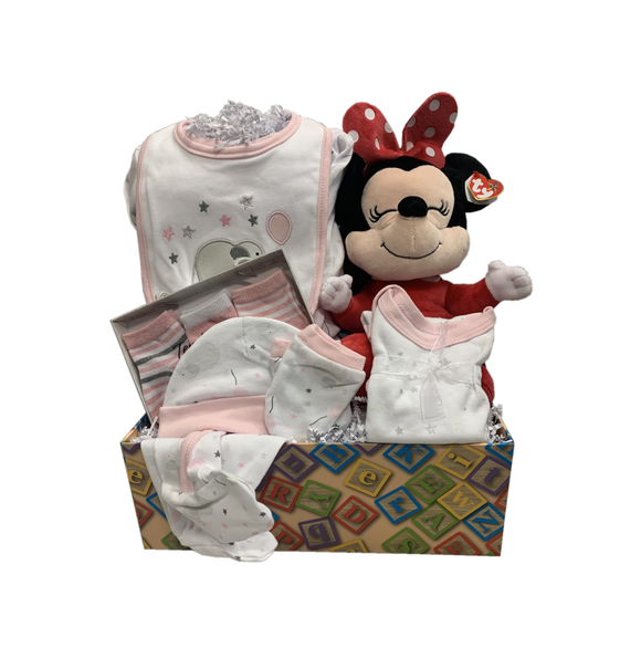 Baby Girl Minnie Mouse Gift Basket
