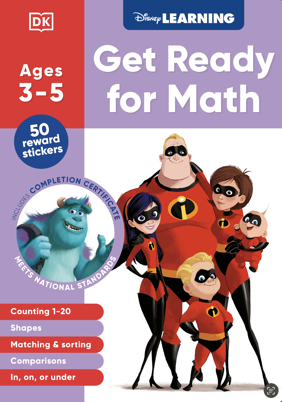 Disney Learning Get Ready for Math (Ages 3-5) Workbook