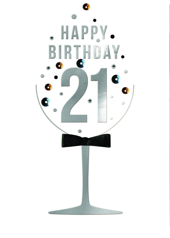 Happy Birthday 21 Card