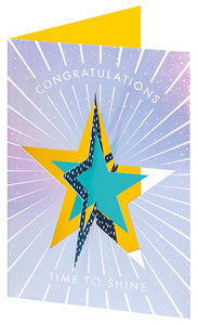Congratulations "Time To Shine" Card