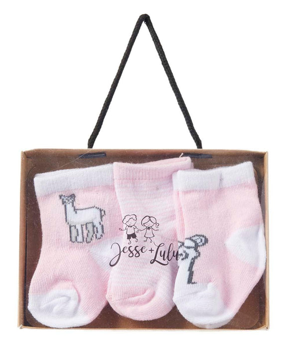 Jesse + Lulu 2 Pack 0-6 Months Baby Socks