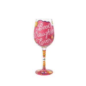 "Best Daughter" Wine Glass