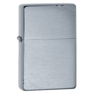 Brushed Chrome Vintage with Slashes - Zippo Lighter