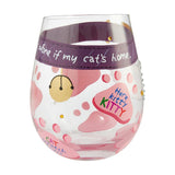 "Love My Cat" Stemless Wine Glass