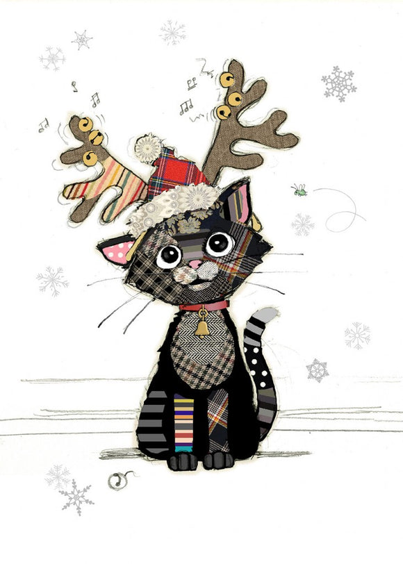 Kitten Antlers Christmas Card