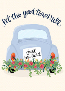 Let the Good Times Roll Wedding Card