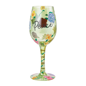 "Peace" Wine Glass