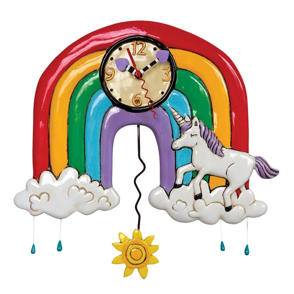 Allen Designs Rainbow & Unicorns Clock