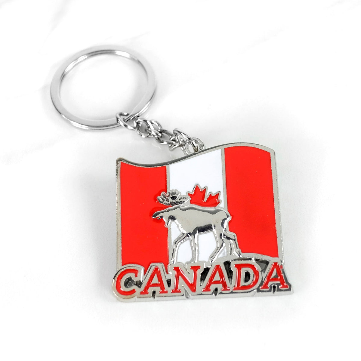 CANADA FLAG KEYCHAIN W/MOOSE