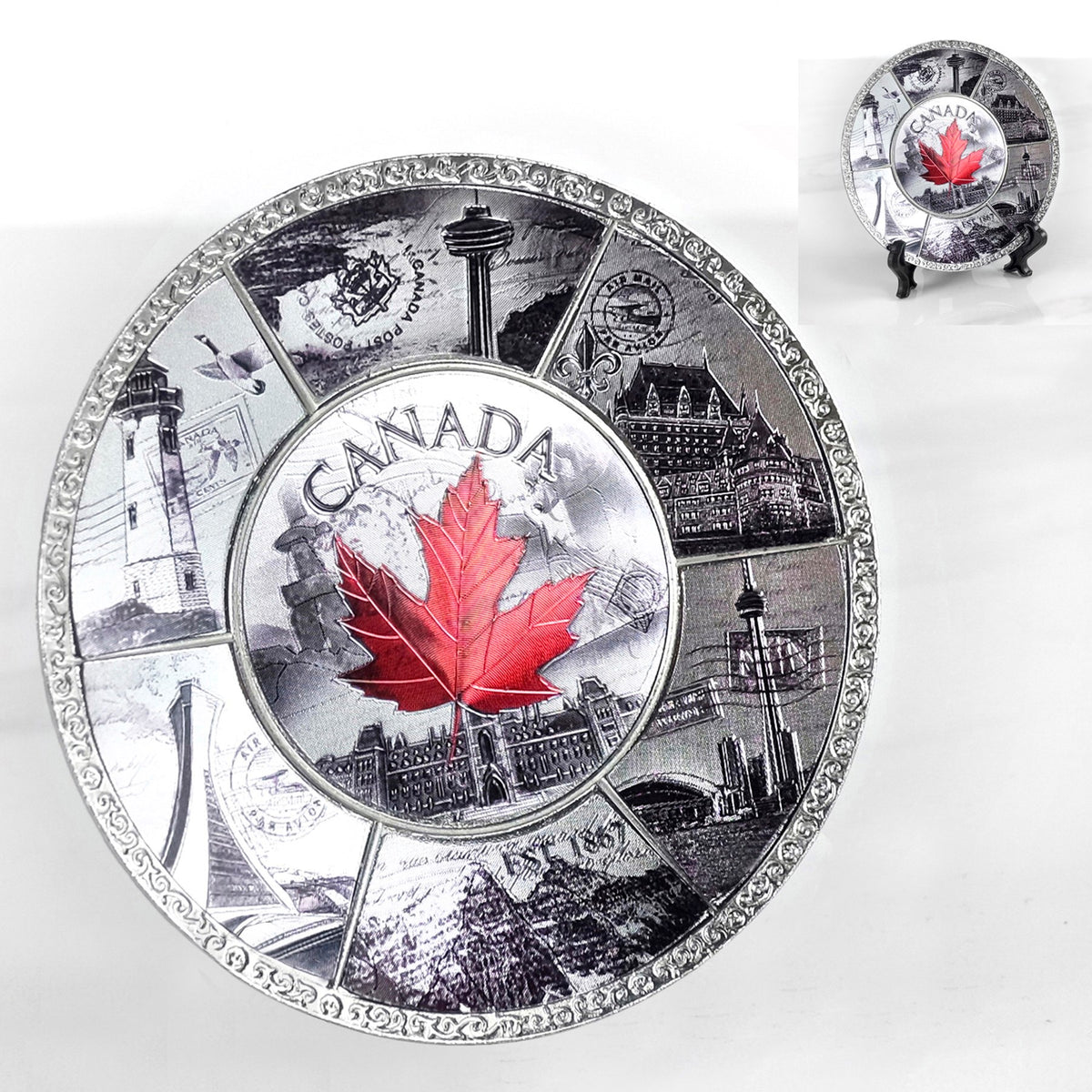 CANADA METAL MAGNET w/stand 3"
