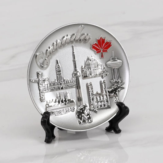 CANADA SILVER PLATE 2.75"D