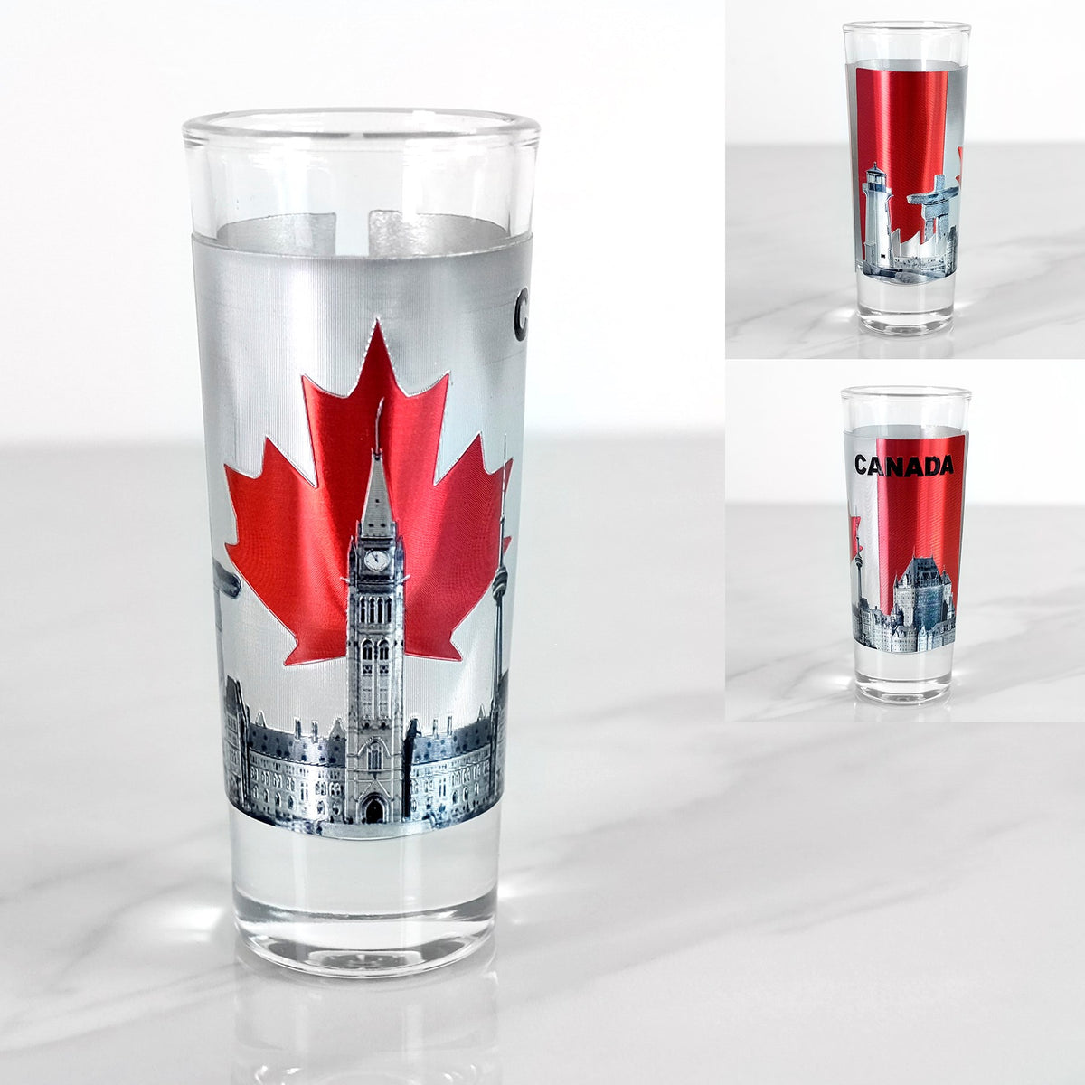 CANADA TALL SHOT GLASS W/FOIL