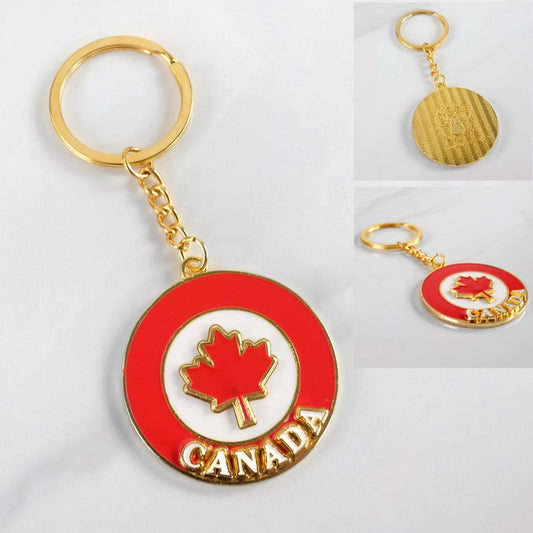 CANADA MAPLE LEAF GOLD KEYCHAIN