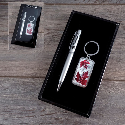 Toronto Pen and Keychain Gift Set