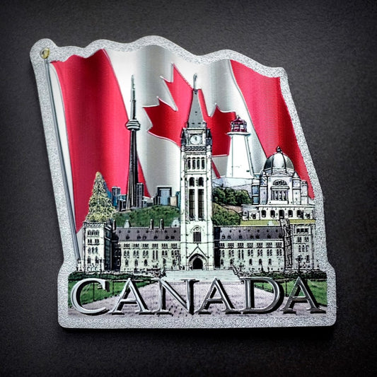 Canadian Flag/Scene Foil Magnet 3x3