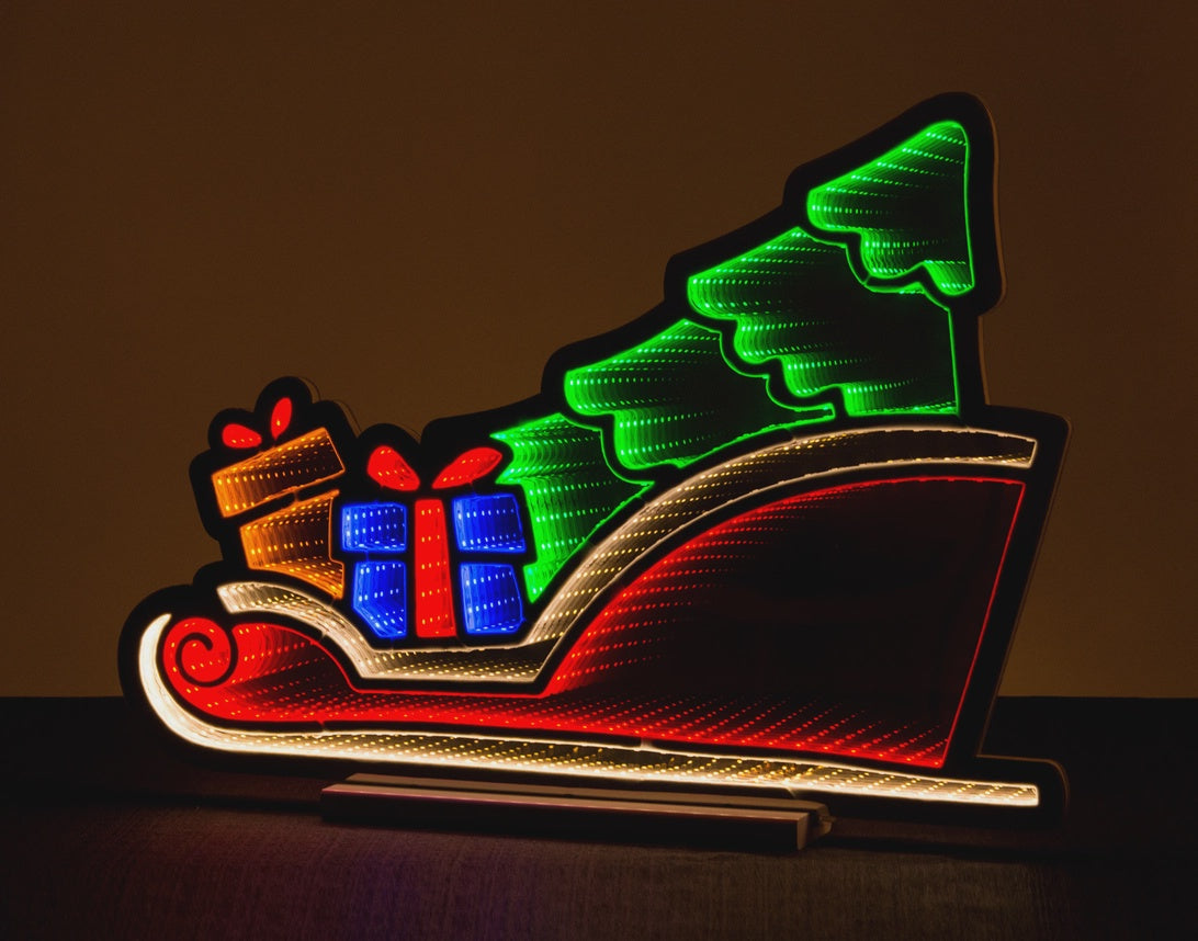 23.5" Christmas Sleigh Infinity Light