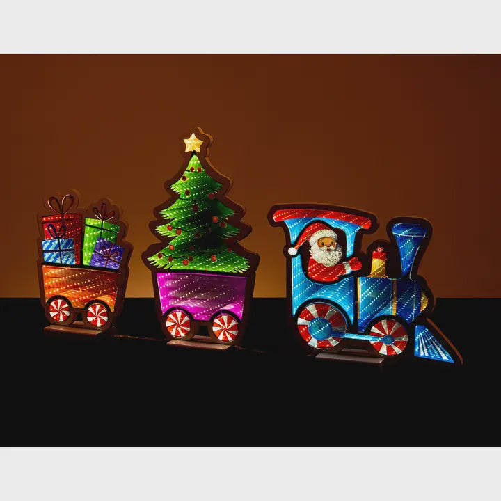 27.5" Christmas Train Infinity Light