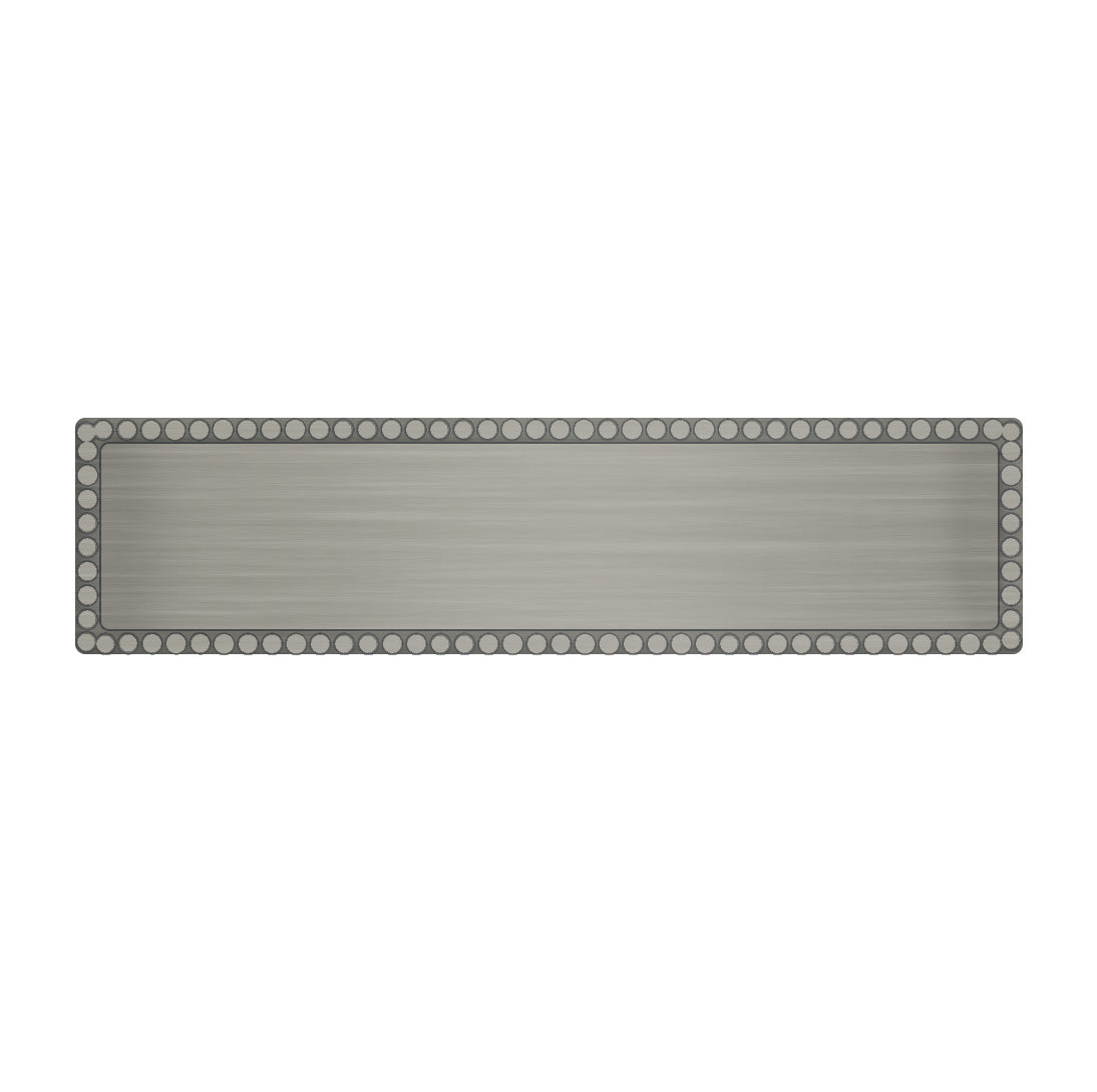 Pewter Beaded Plate - 3" x 3/4"