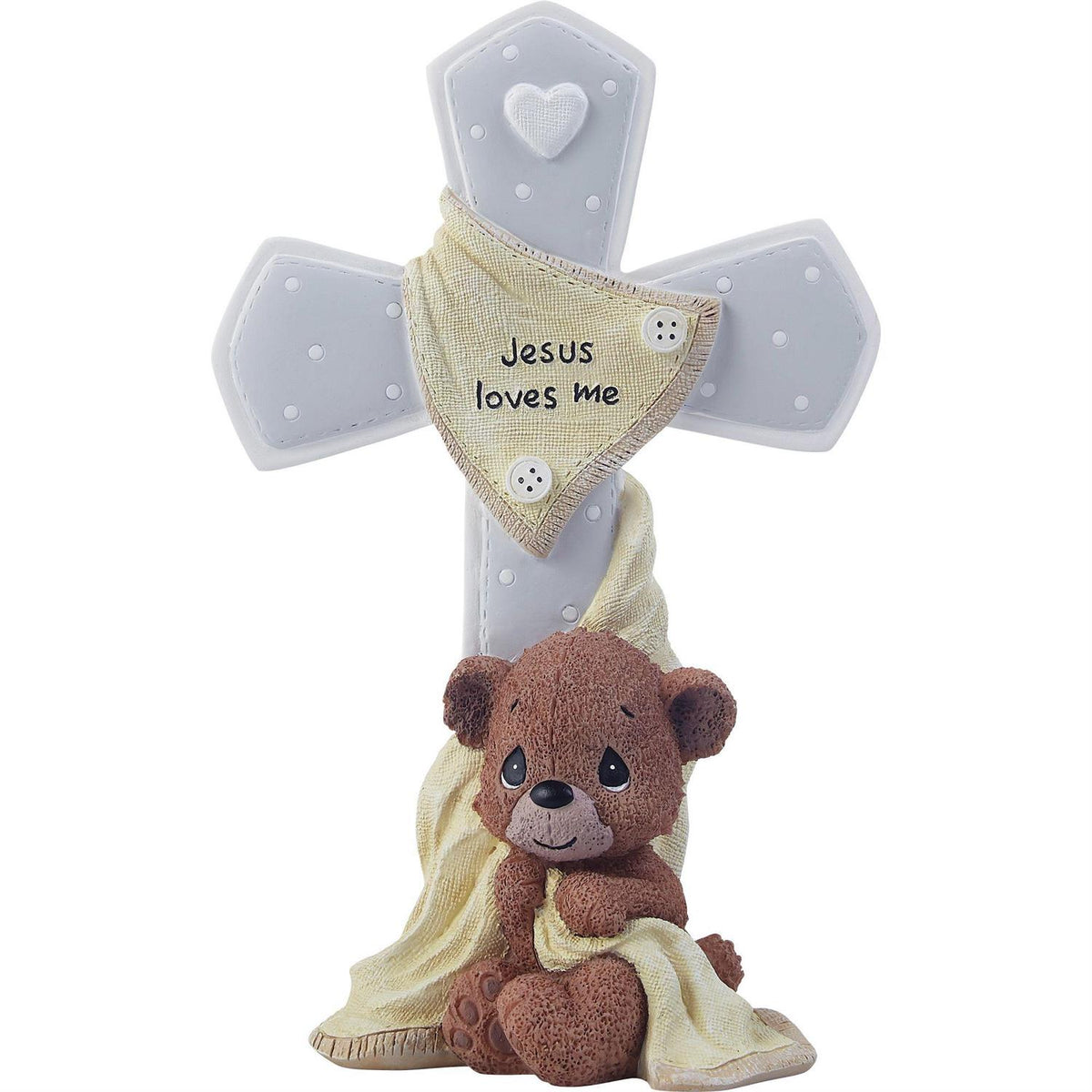 Jesus Loves Me Cross with Bear