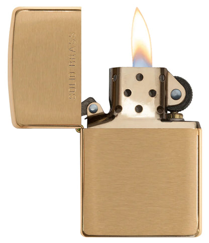 Regular Brushed Finish Brass WO/ SB Zippo Lighter