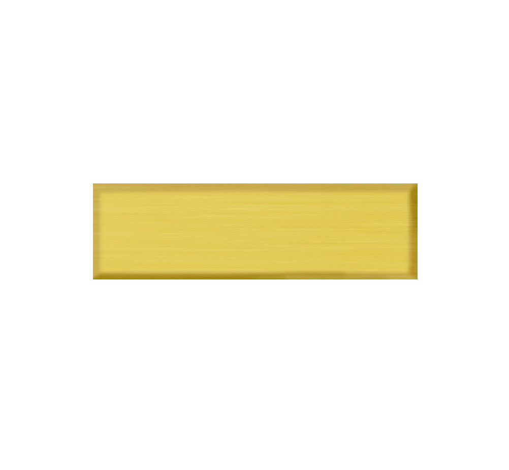 Gold Plaque w/ Beveled Edge - 2 1/8" x 5/8" (Engraving included)