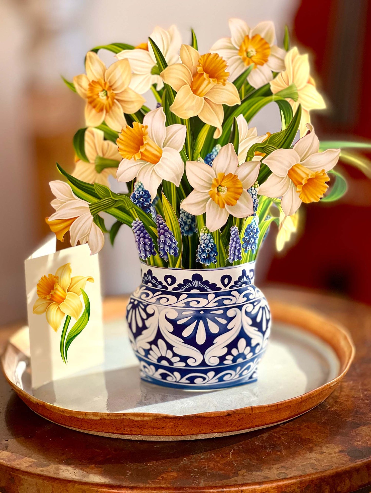 English Daffodils Pop-Up Card - Large