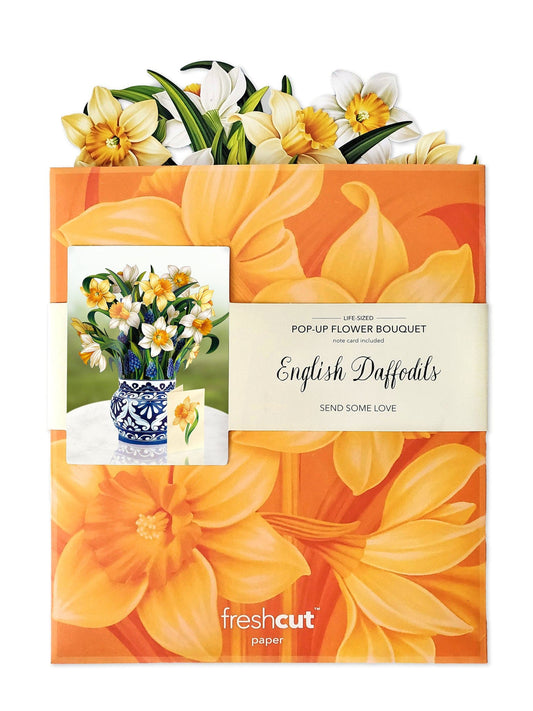 English Daffodils Pop-Up Card - Large