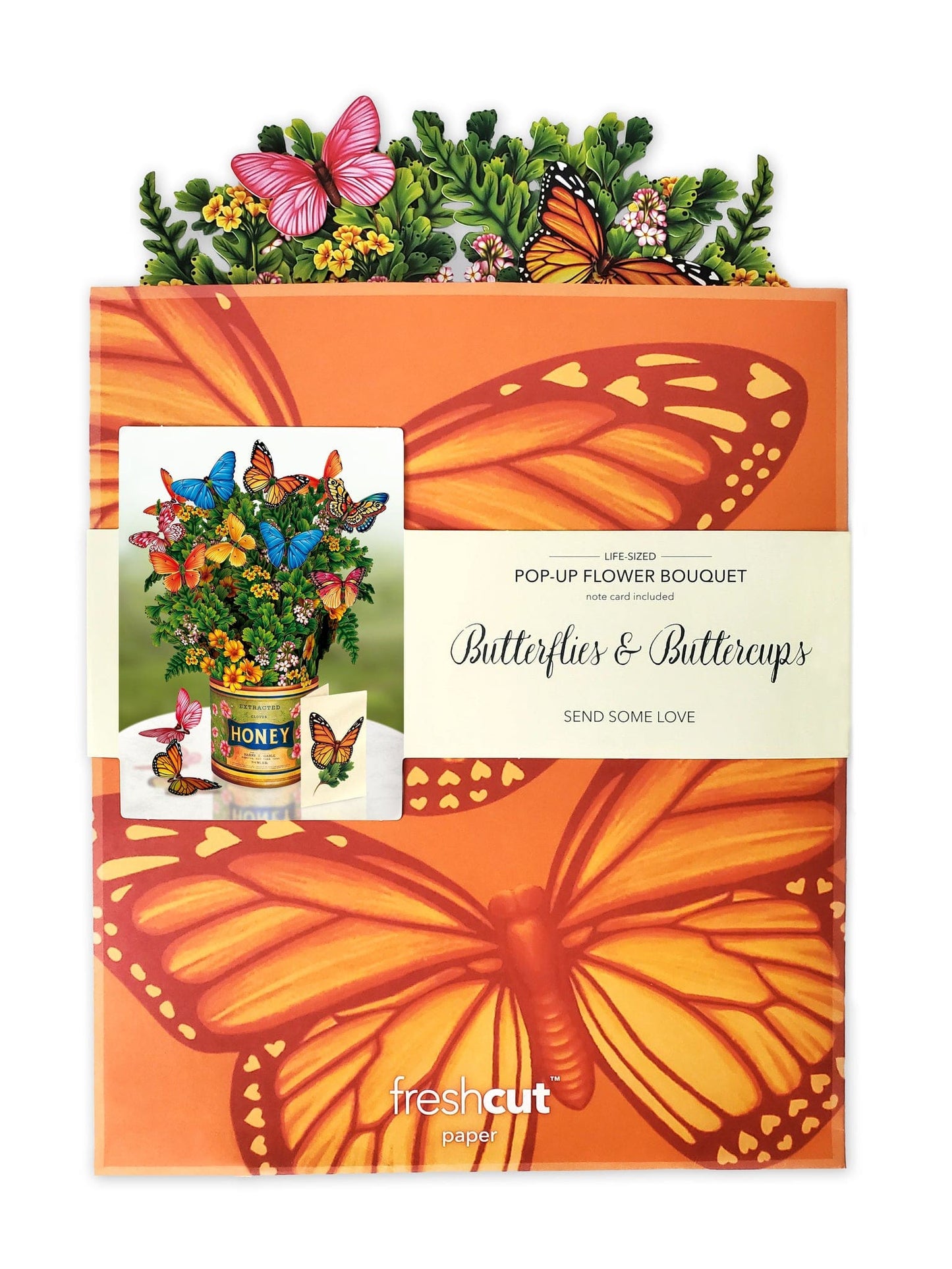 Butterflies & Buttercups Pop-Up Card - Large