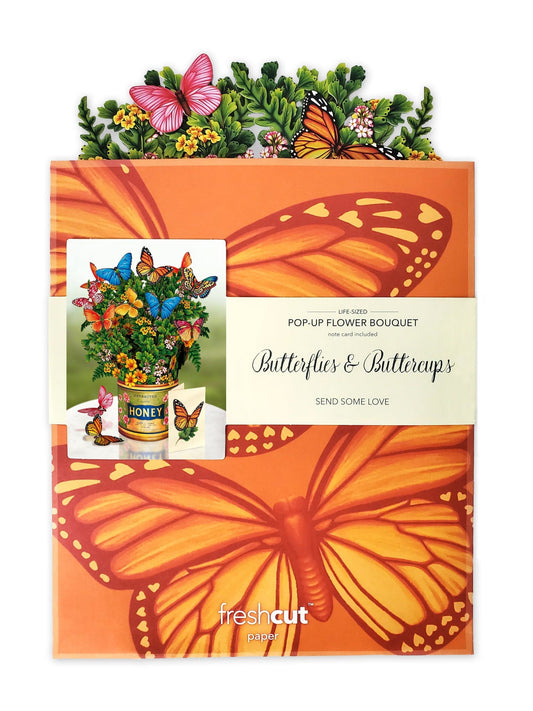 Butterflies & Buttercups Pop-Up Card - Large