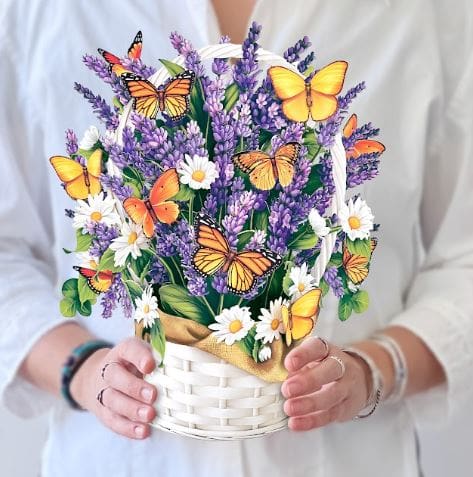 Lavender & Butterflies Pop-Up Card - Large