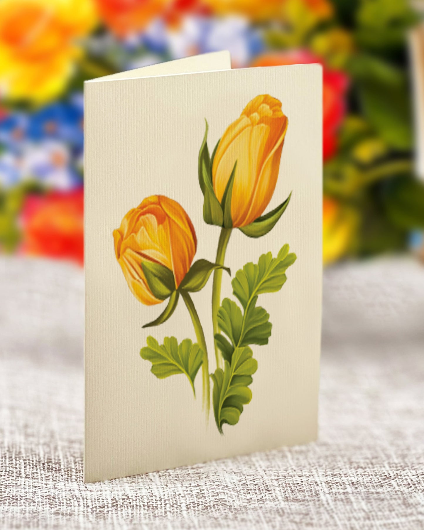Sorbet Roses Pop-Up Card - Large