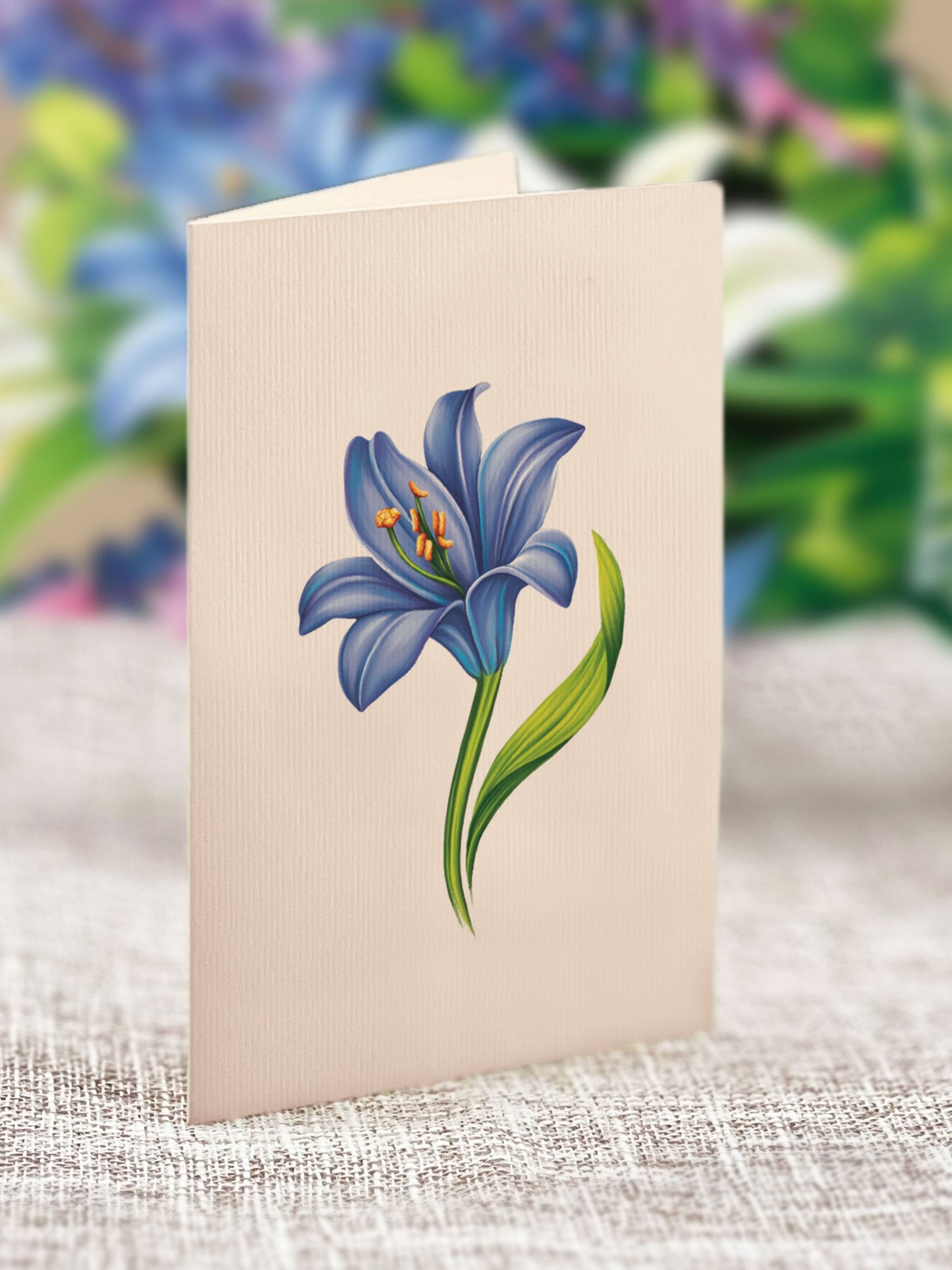 Lilies & Lupines Pop-Up Card - Large
