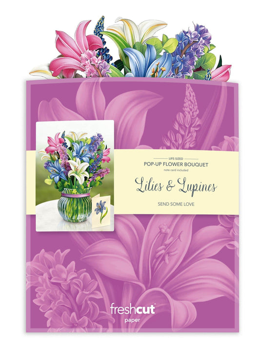 Lilies & Lupines Pop-Up Card - Large