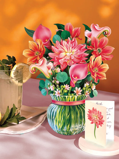 Dear Dahlia Pop-Up Card - Large