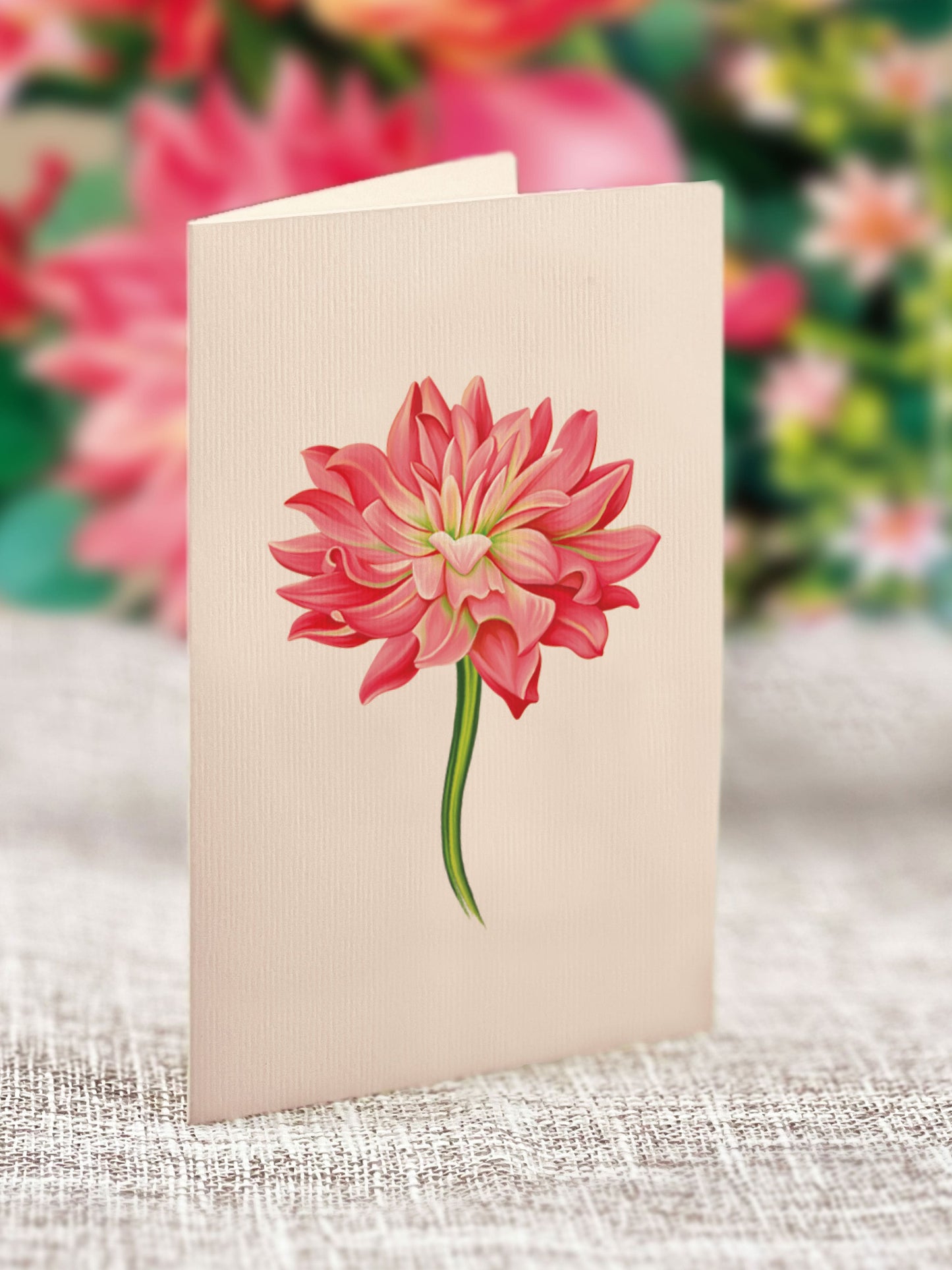 Dear Dahlia Pop-Up Card - Large