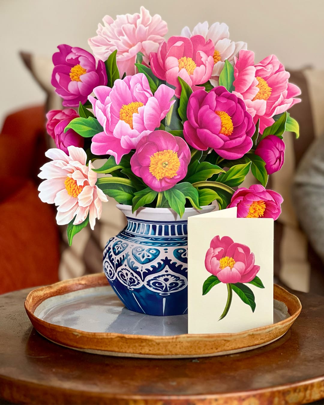 Peony Paradise Pop-Up Card - Large