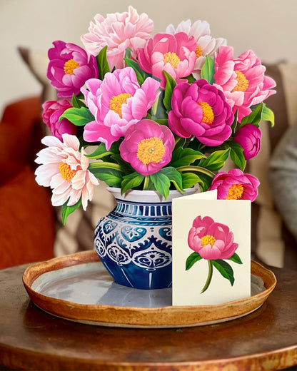 Peony Paradise Pop-Up Card - Large