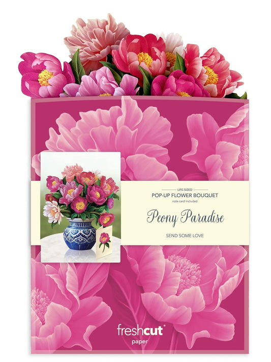 Peony Paradise Pop-Up Card - Large