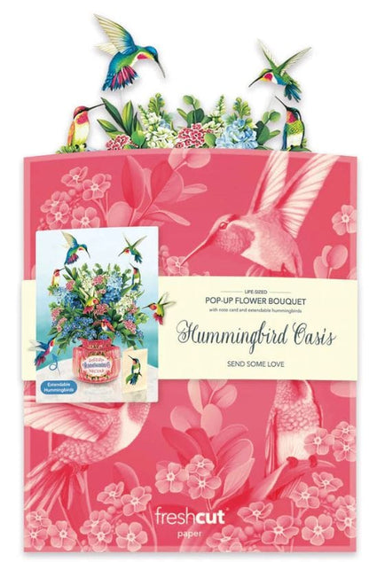 Hummingbird Oasis Pop-Up Card - Large