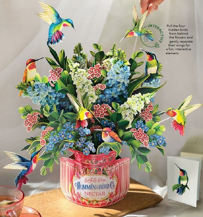 Hummingbird Oasis Pop-Up Card - Large