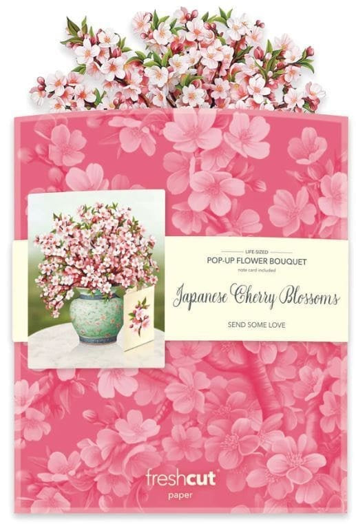 Japanese Cherry Blossoms Pop-Up Card - Large