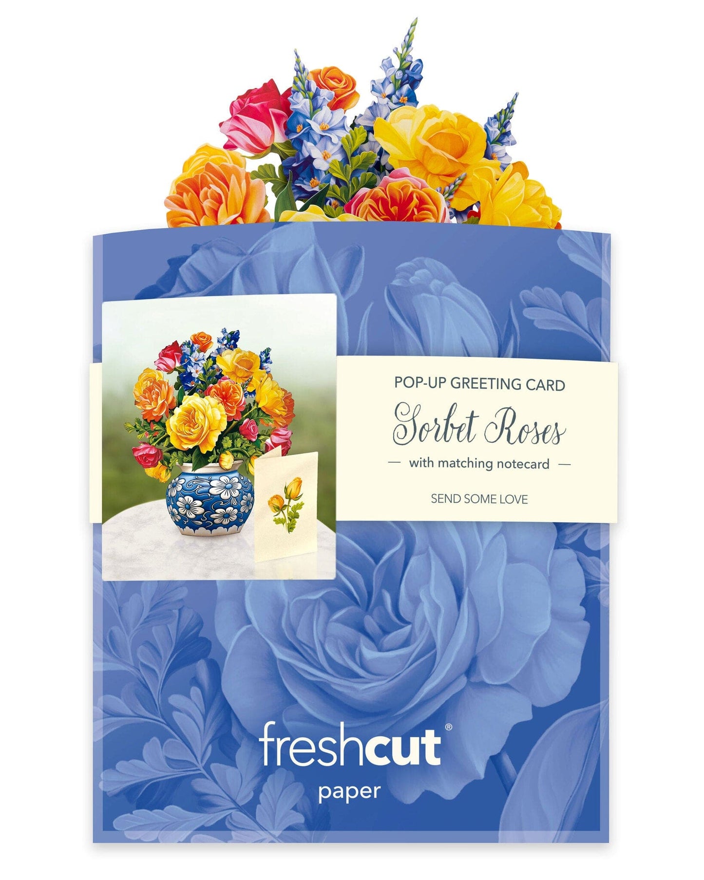 Sorbet Roses Mini Pop-Up Card
