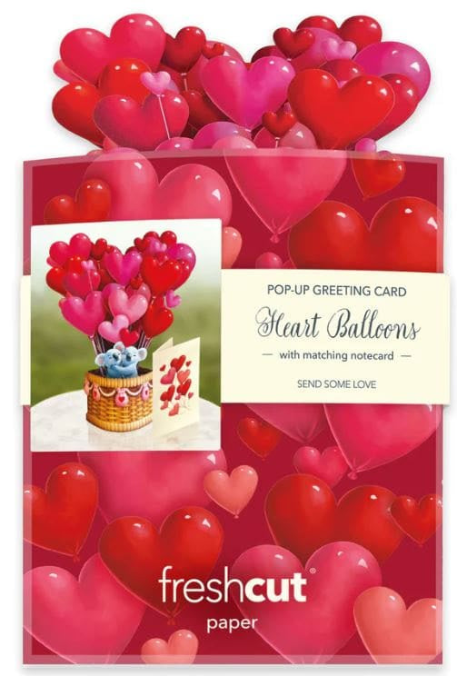 Heart Balloons Pop-Up Card