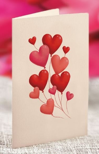 Heart Balloons Pop-Up Card