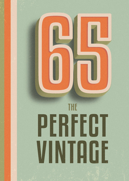 Perfect Vintage 65th Birthday Card