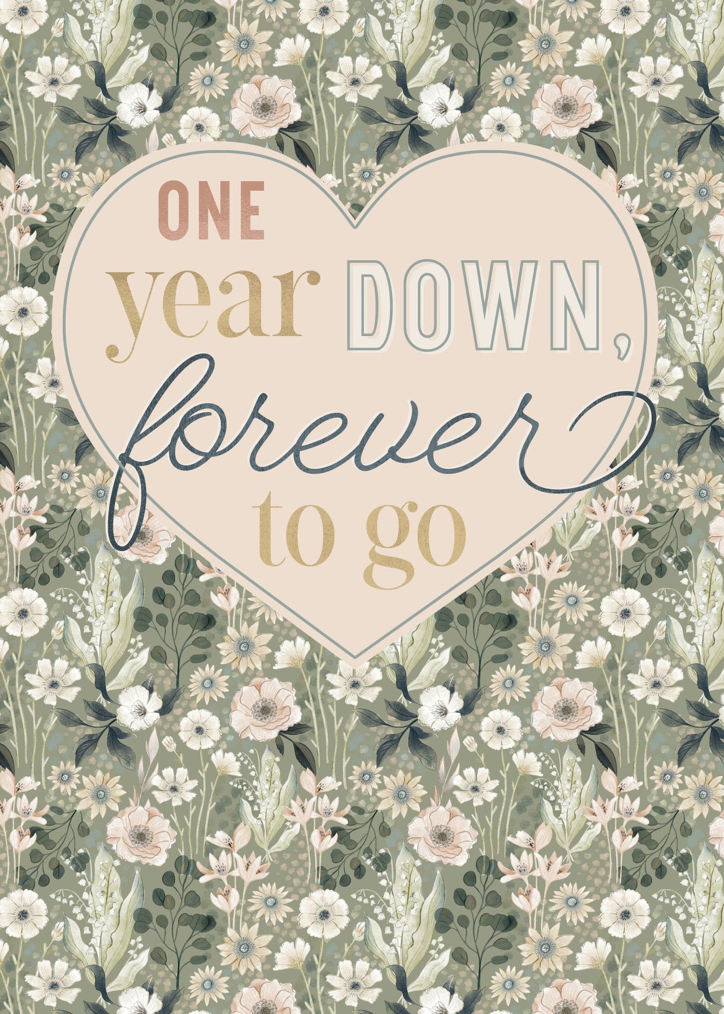 1 Year Down Anniversary Card
