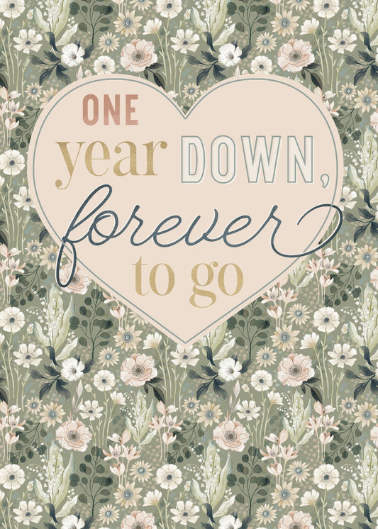 1 Year Down Anniversary Card