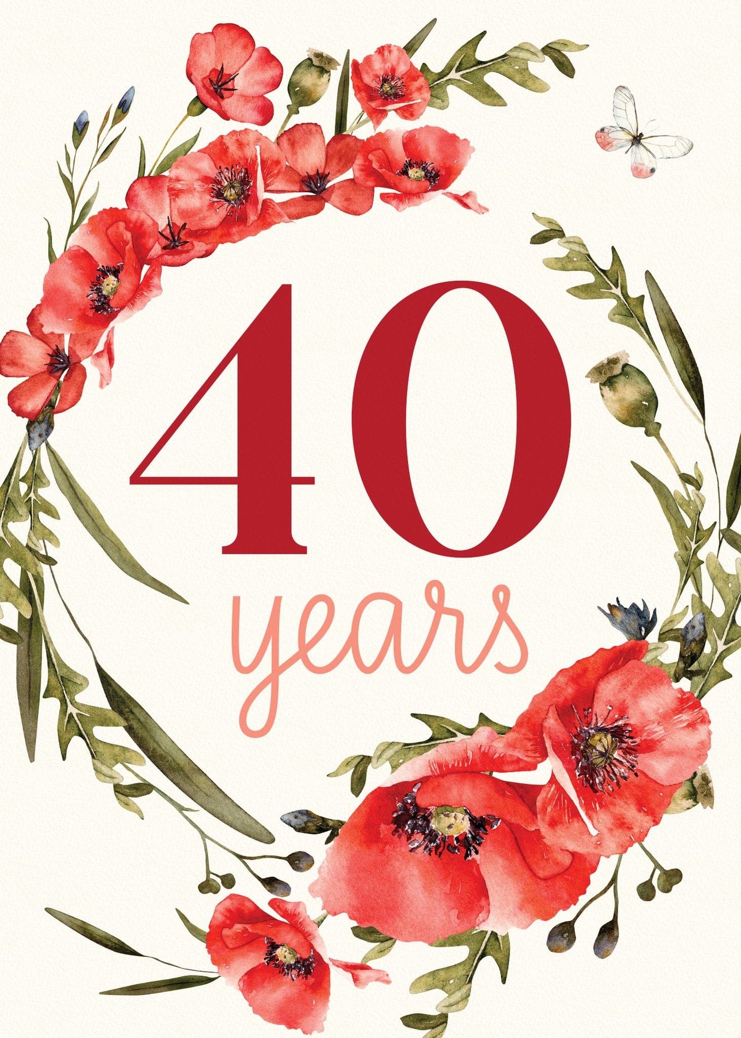 40 Years Anniversary Card