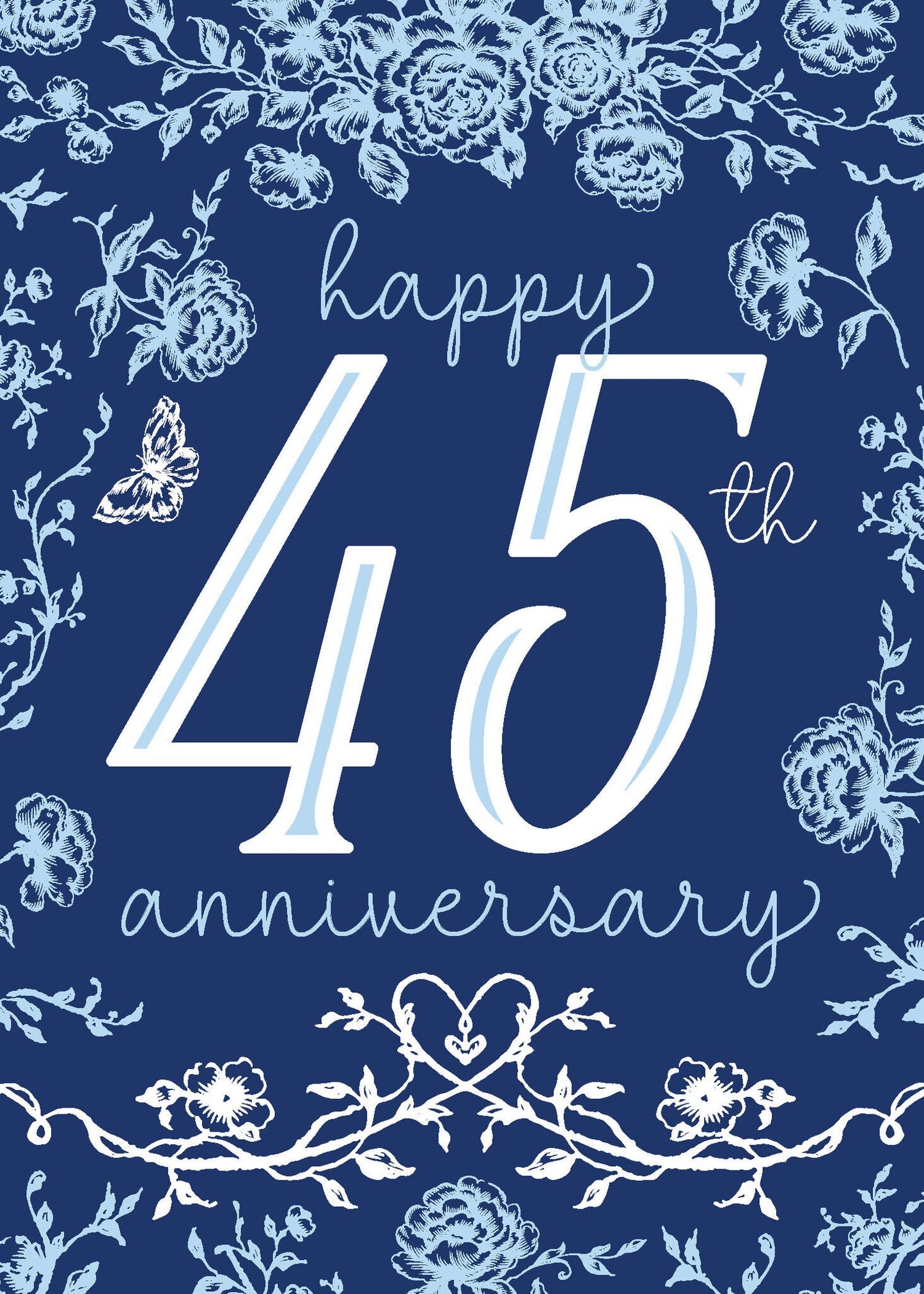 Happy 45th Anniversary Card